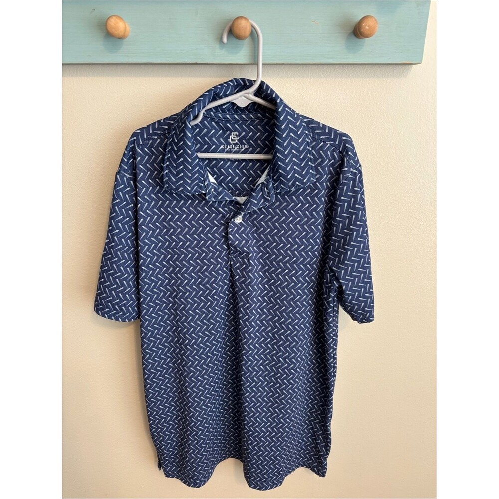 Class Club Navy Polo with Baseball Bat all over Print size 14/16